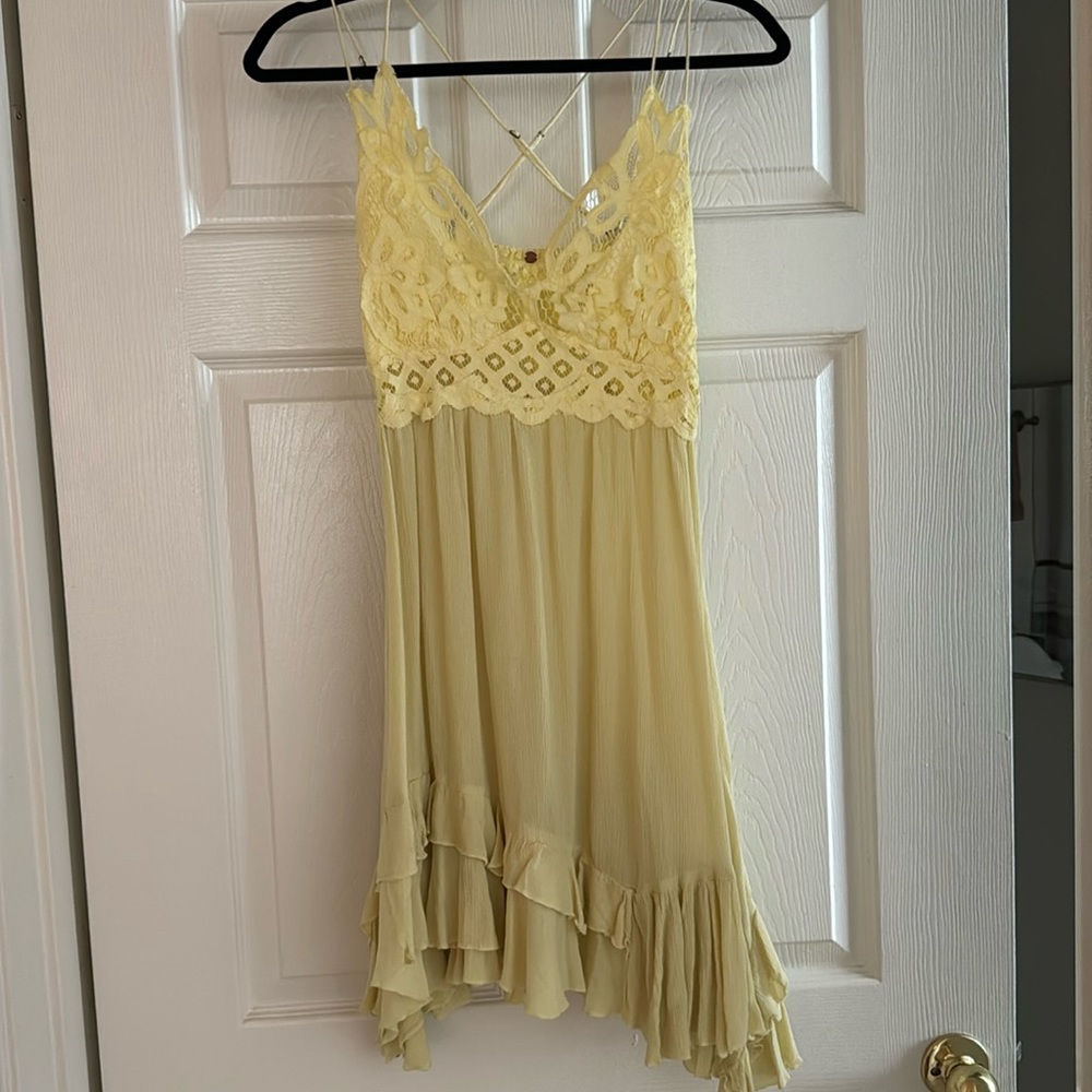 Free People Yellow Dress